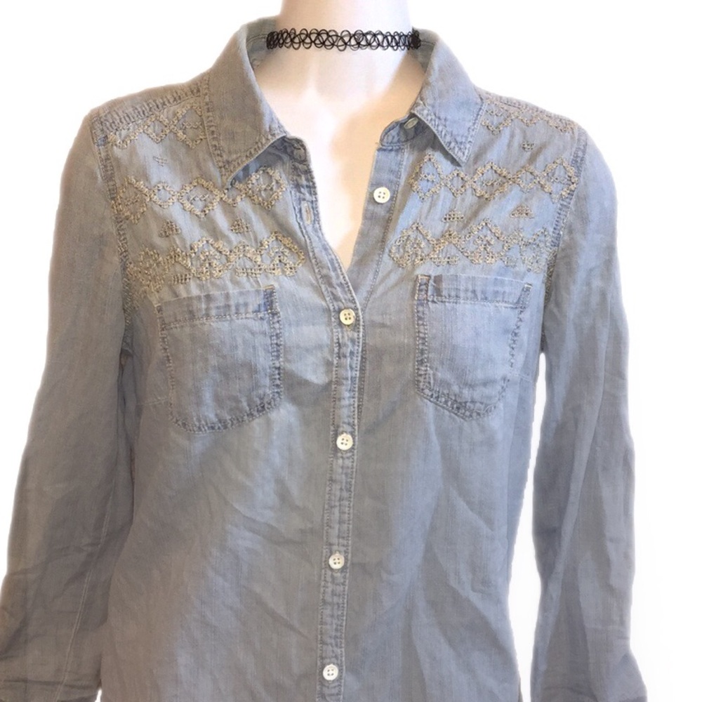 Sonoma Like New Denim Shirt with design